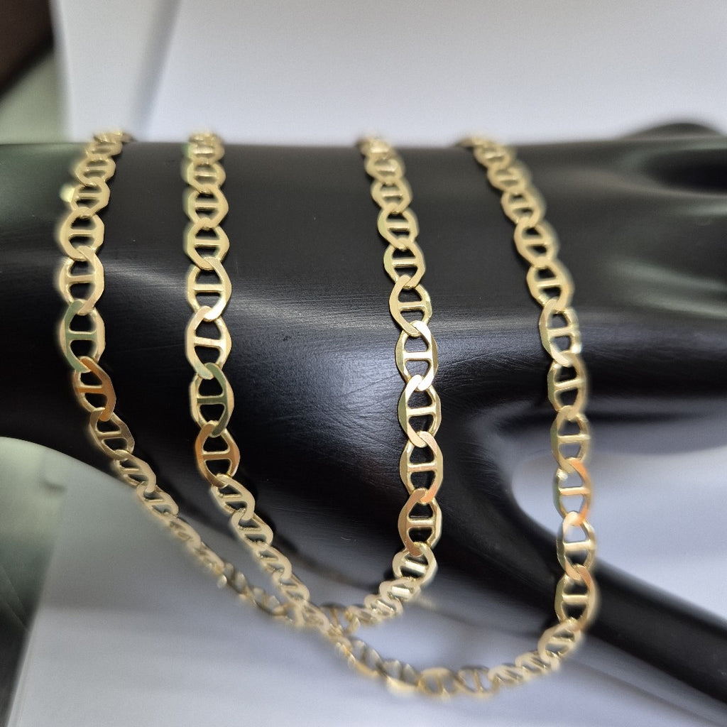 CADENAS TEJIDO MARINERA ORO 14K 55 CM 7.9 GR (NUEVO)