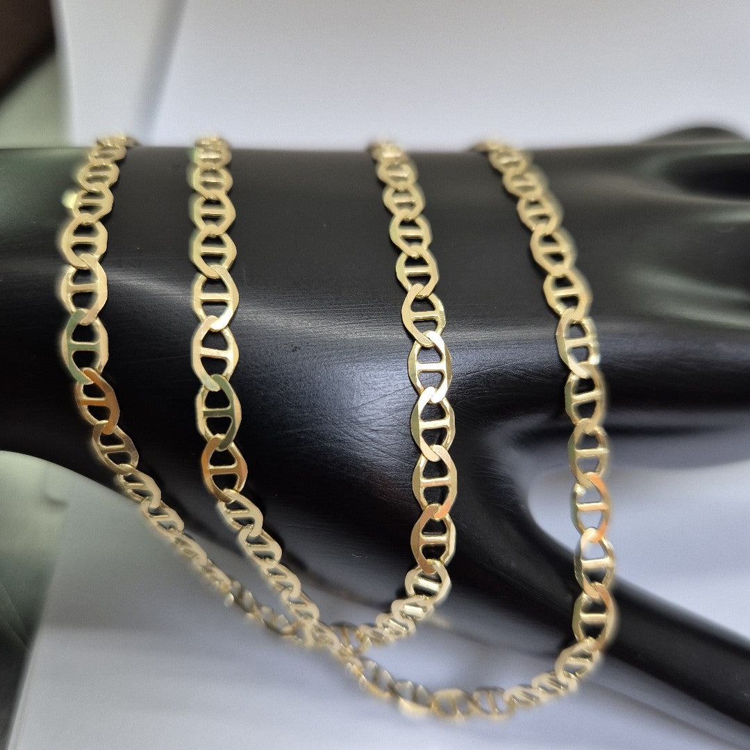 CADENAS TEJIDO MARINERA ORO 14K 55 CM 7.9 GR (NUEVO)