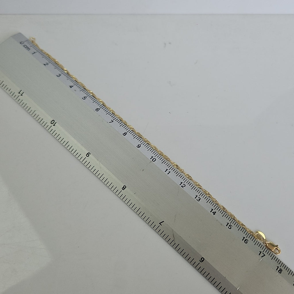 PULSERAS TEJIDO MEDIO TZL ORO 14K 18 CM 1.3 GR (NUEVO)