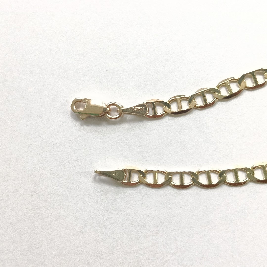 PULSERAS TEJIDO MARINERA ORO 14K 18 CM 2.9 GR (NUEVO)