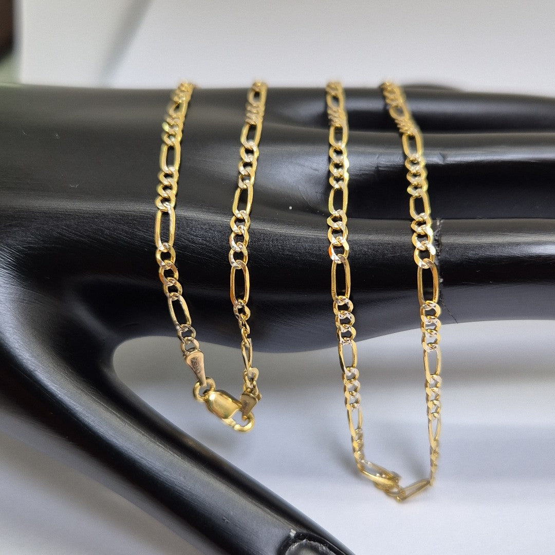 CADENAS TEJIDO 3X1 ORO 14K 55 CM 4.9 GR (NUEVO)