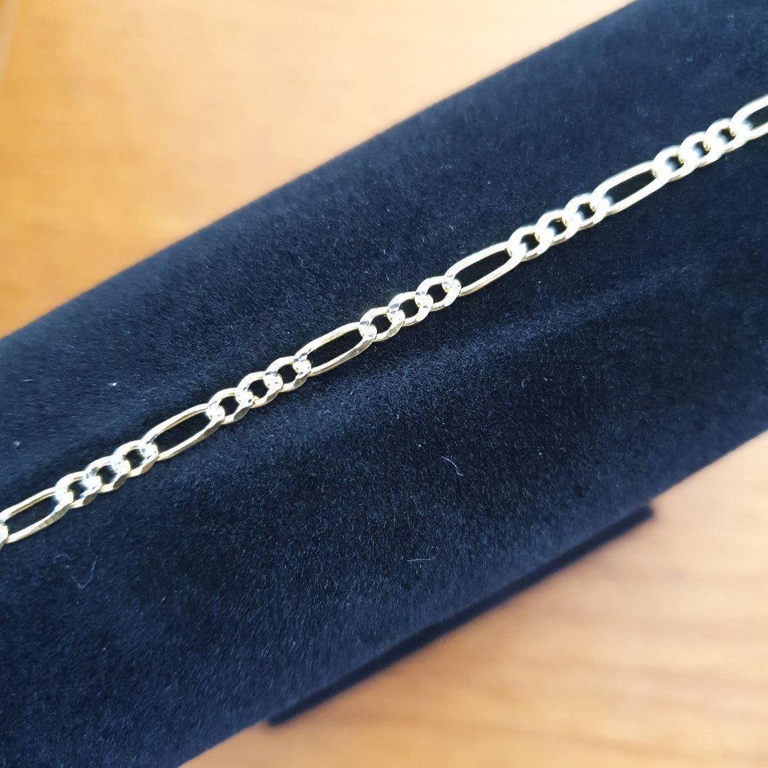 PULSERAS 3X1 DIAMANTADA ORO 14K 18 CM 3 GR (NUEVO)