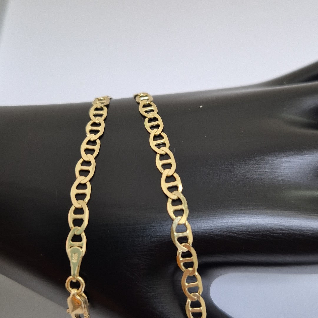 PULSERAS TEJIDO MARINERA ORO 14K 16 CM 2.9 GR (NUEVO)
