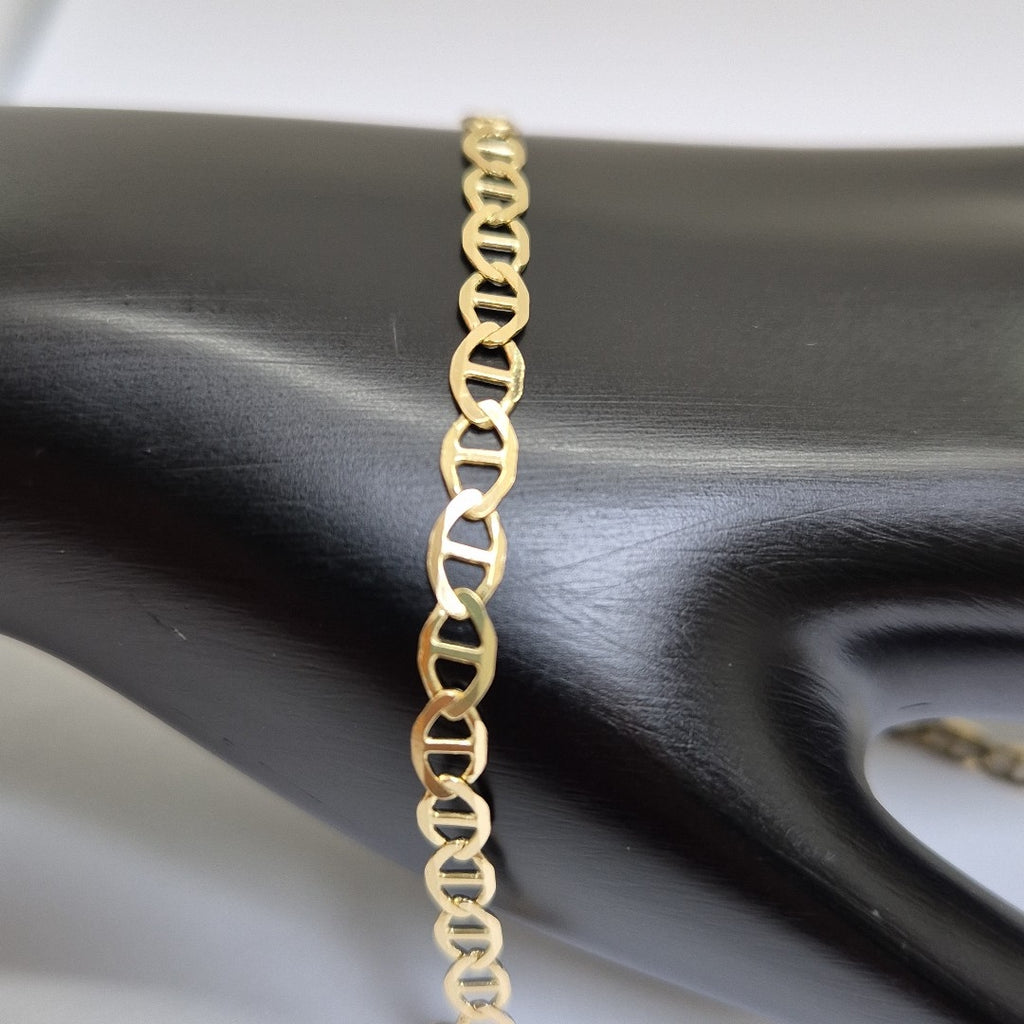 PULSERAS TEJIDO MARINERA ORO 14K 21 CM 3.4 GR (NUEVO)