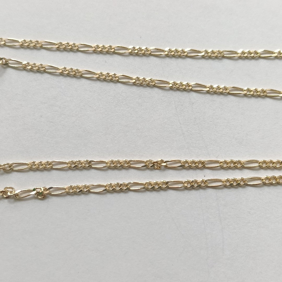 CADENAS TEJIDO 3X1 ORO 14K 55 CM 2.7 GR (NUEVO)