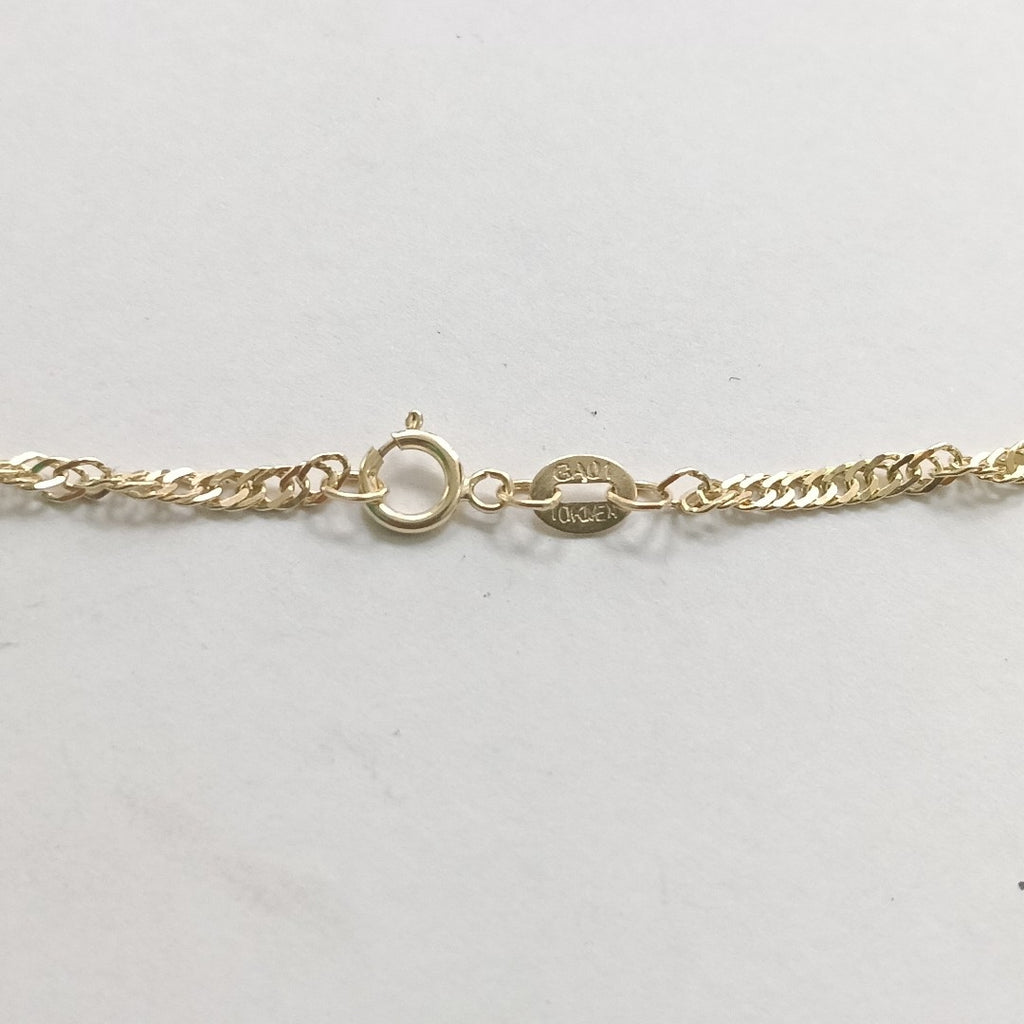 CADENAS TEJIDO MEDIO TORZAL ORO 10K 50 CM 4 GR (NUEVO)