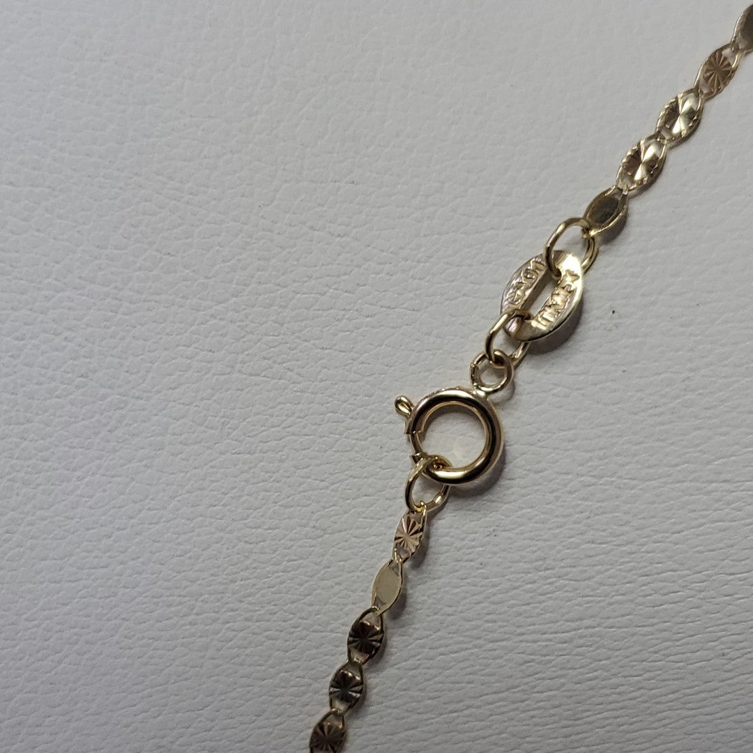 CADENAS TEJIDO GUCHI ORO 10K 40 A 45 CM 1.4 GR (NUEVO)