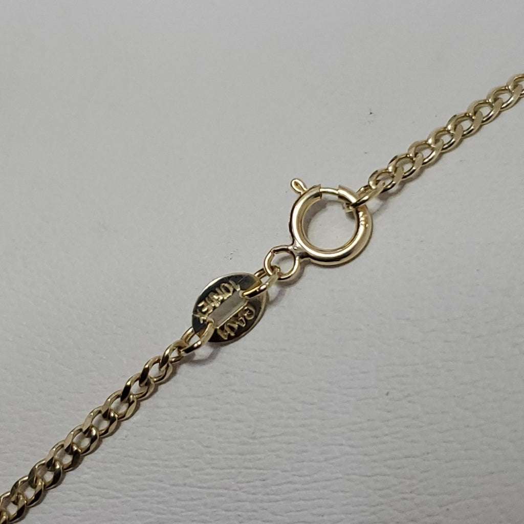 CADENAS TEJIDO BARBADA ORO 10K 55 CM 3.8 GR (NUEVO)