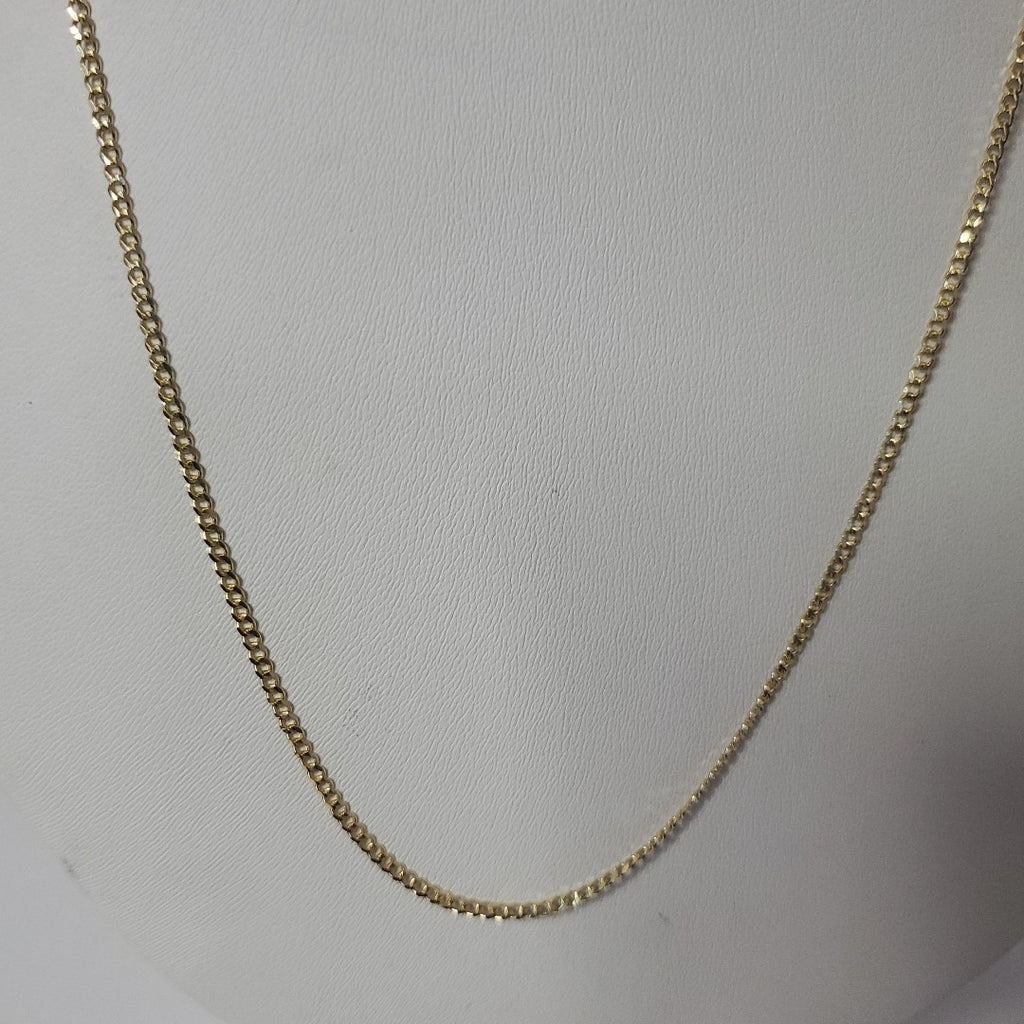 CADENAS TEJIDO BARBADA ORO 10K 50 CM 3.5 GR (NUEVO)