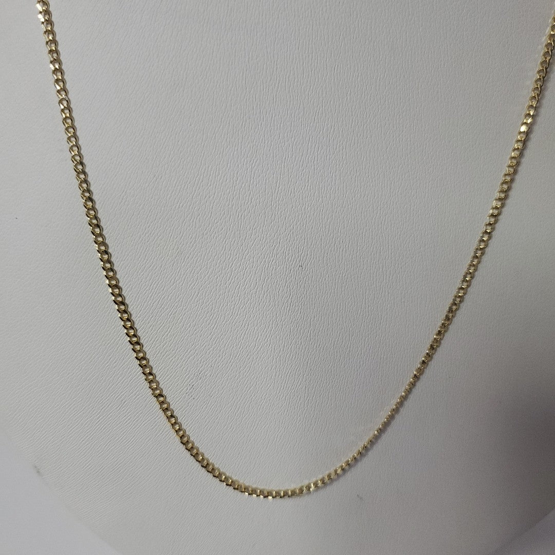 CADENAS TEJIDO BARBADA ORO 10K 50 CM 3.5 GR (NUEVO)