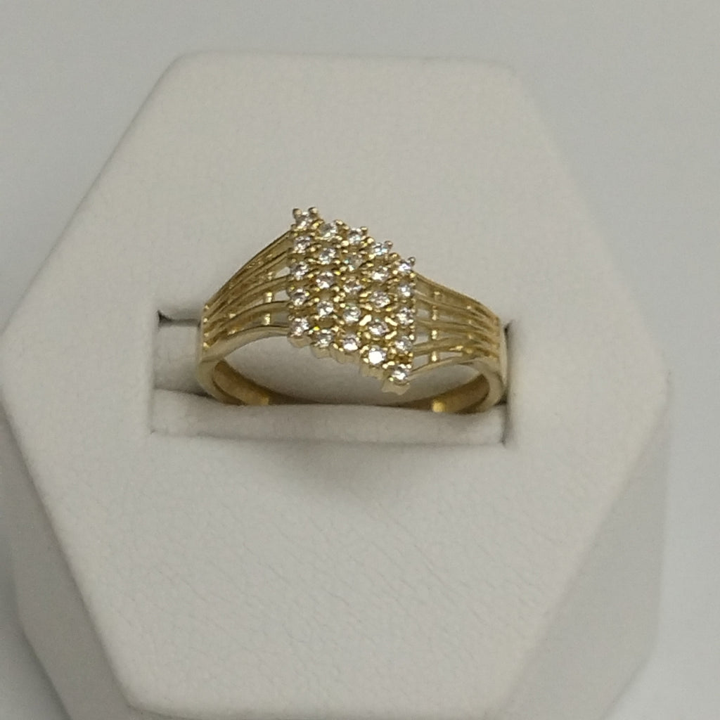 ANILLOS C/CIRCONIA ORO 10K TALLA 8 2 GR (NUEVO)