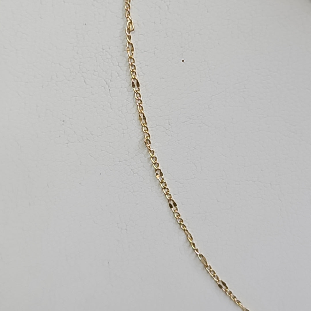 CADENAS TEJIDO FIGARO ORO 10K 40 A 45 CM 1.1 GR (NUEVO)