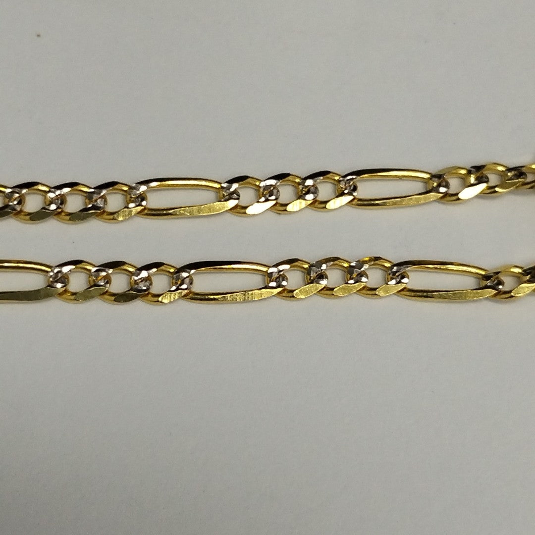 PULSERAS 3X1 DIAMANTADA ORO 14K 18 CM 2.9 GR (NUEVO)