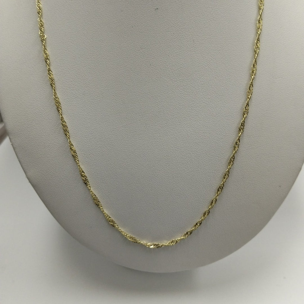 CADENAS TEJIDO MEDIO TZL ORO 14K 55 CM 4.9 GR (NUEVO)