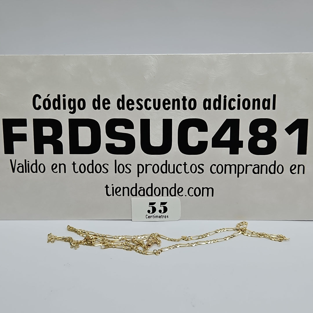 CADENAS 3X1 ORO 14K 55 CM 5.1 GR (NUEVO)