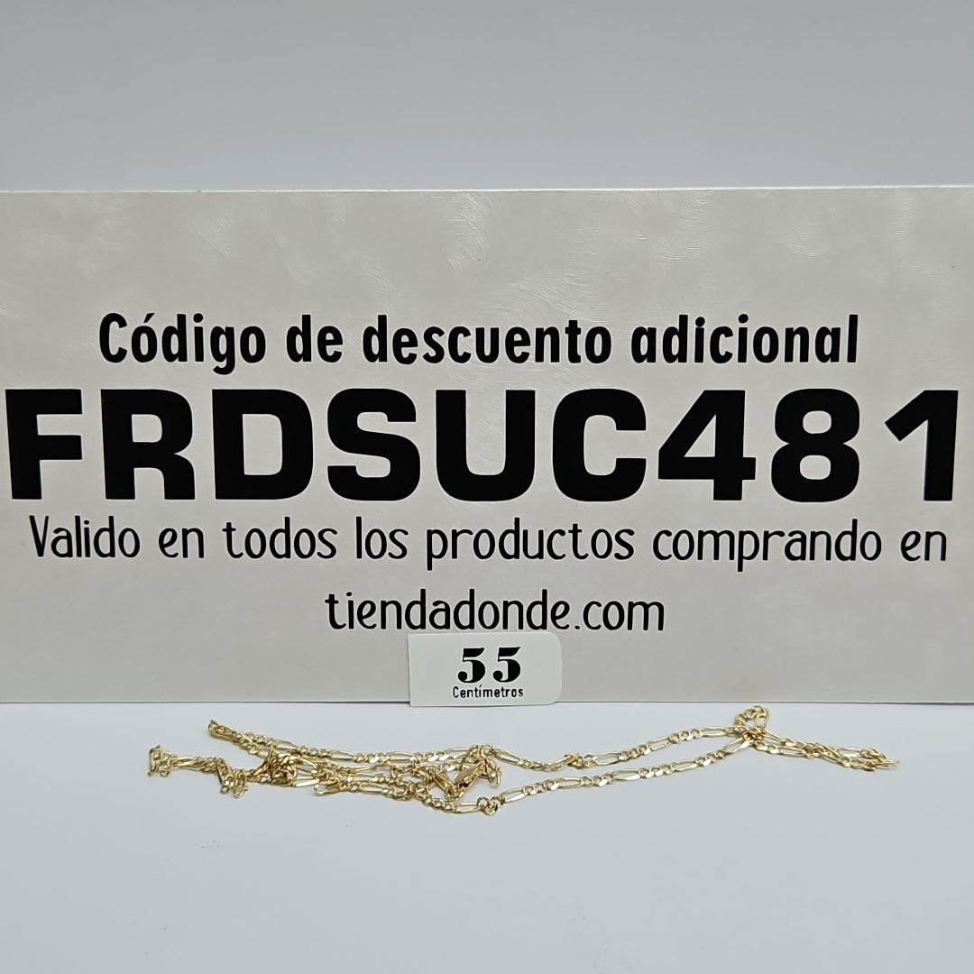 CADENAS 3X1 ORO 14K 55 CM 4.7 GR (NUEVO)
