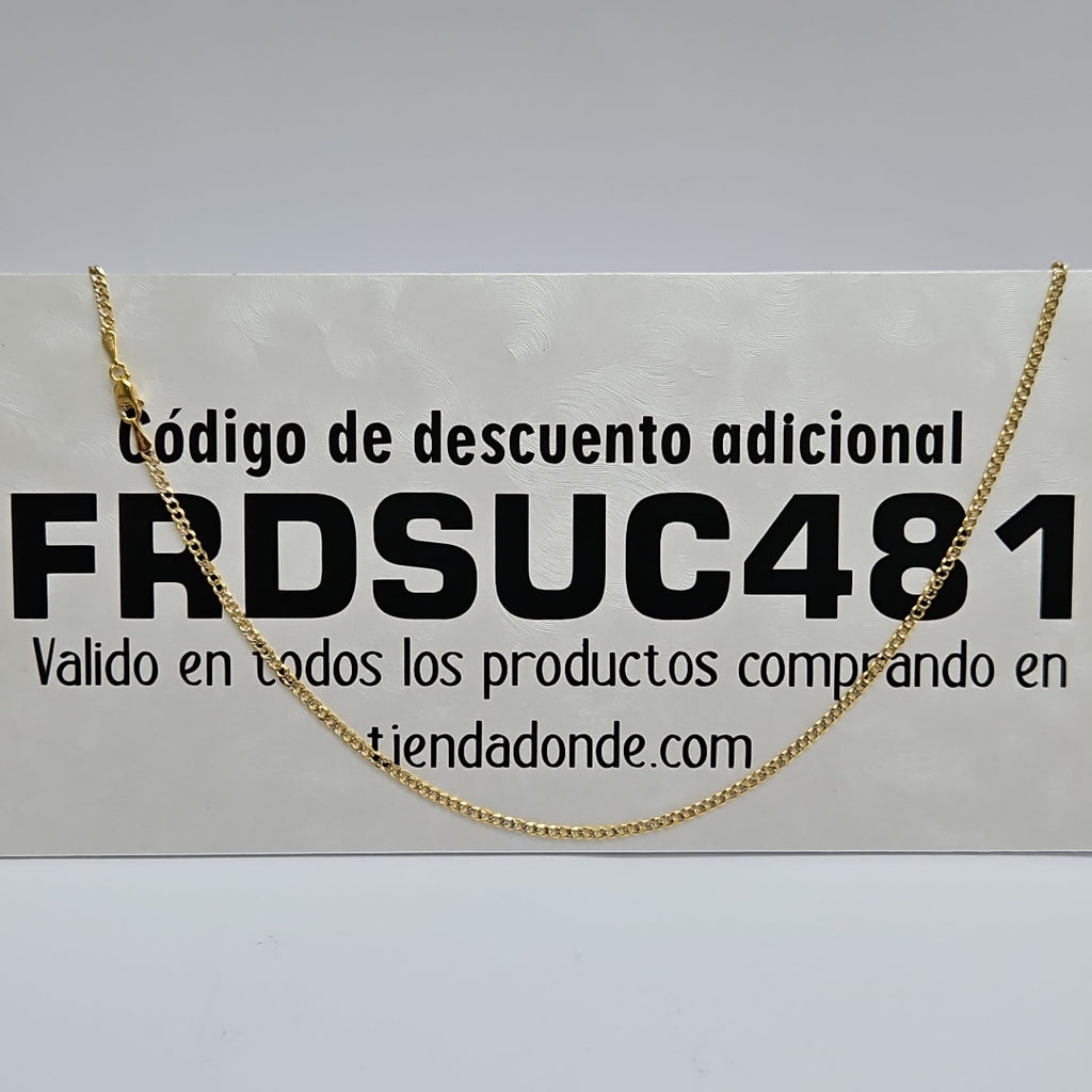 CADENAS BARBADA DIAMANTADA ORO 14K 60 CM 6.2 GR (NUEVO)