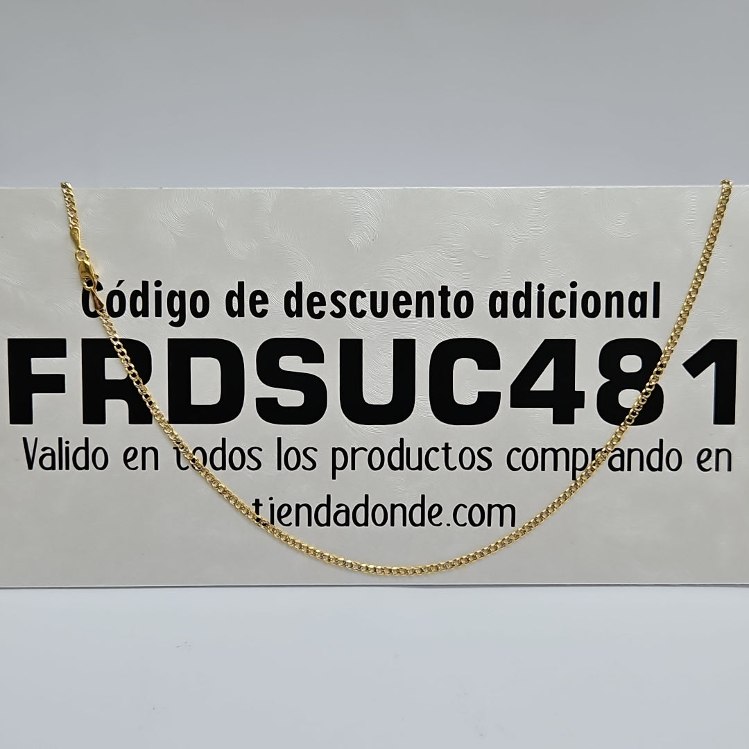 CADENAS BARBADA DIAMANTADA ORO 14K 60 CM 6.2 GR (NUEVO)