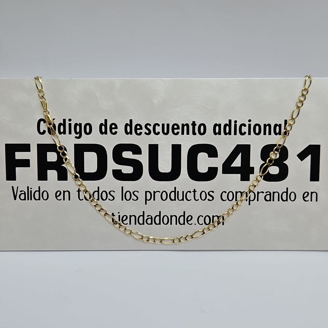 CADENAS TEJIDO 3X1 ORO 10K 50 CM 6.4 GR (NUEVO)