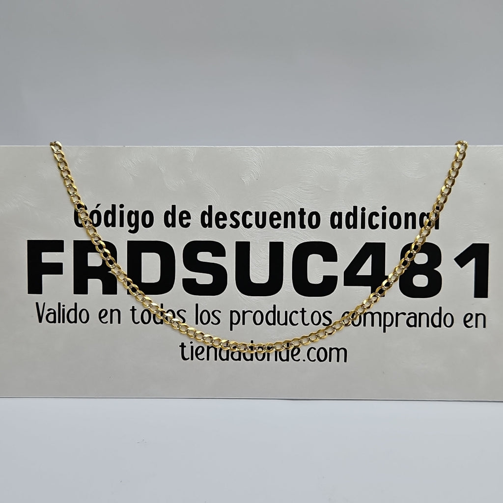 CADENAS BARBADA DIAMANTADA ORO 14K 55 CM 8.6 GR (NUEVO)