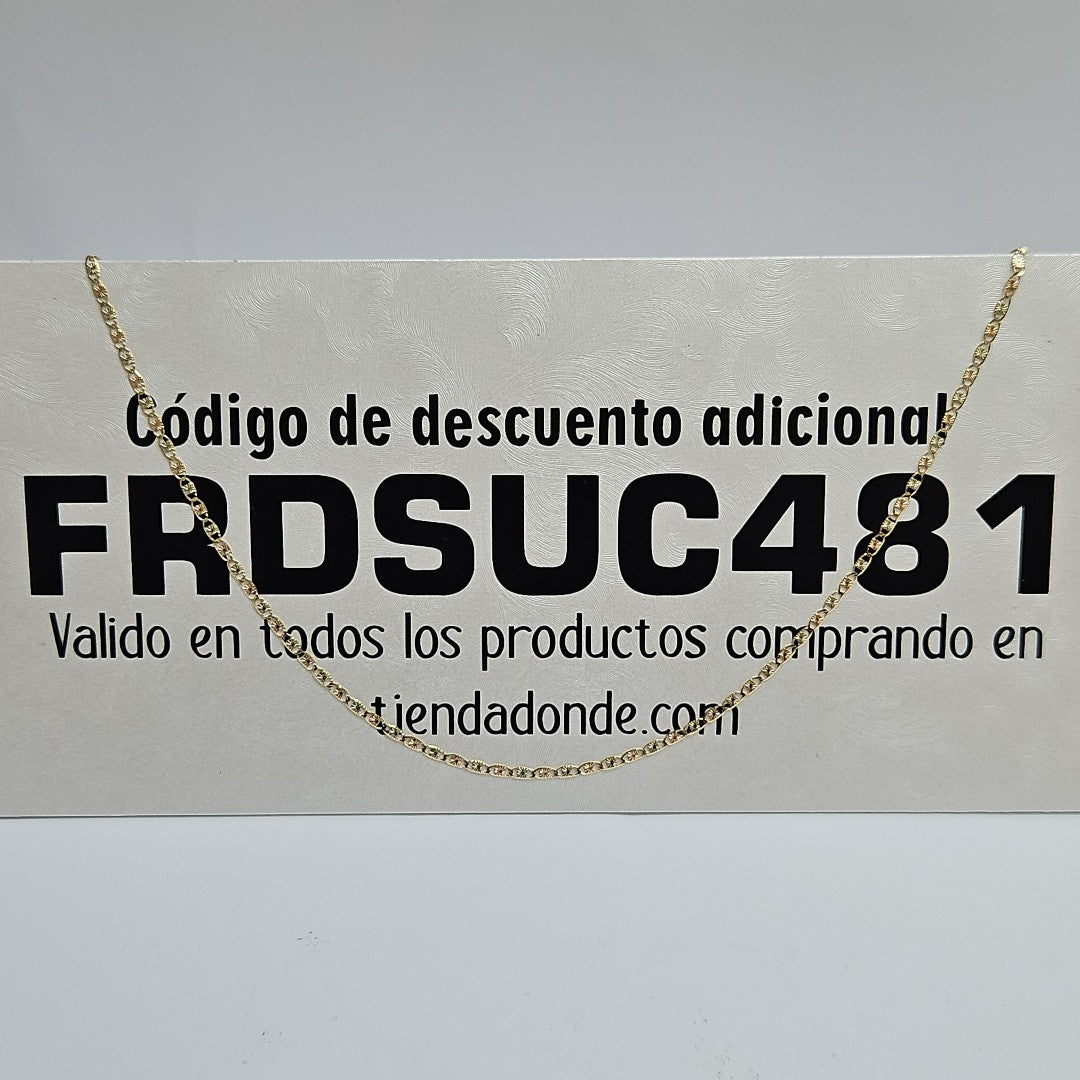 CADENAS TEJIDO GUCHI ORO 10K 55 CM 2.6 GR (NUEVO)