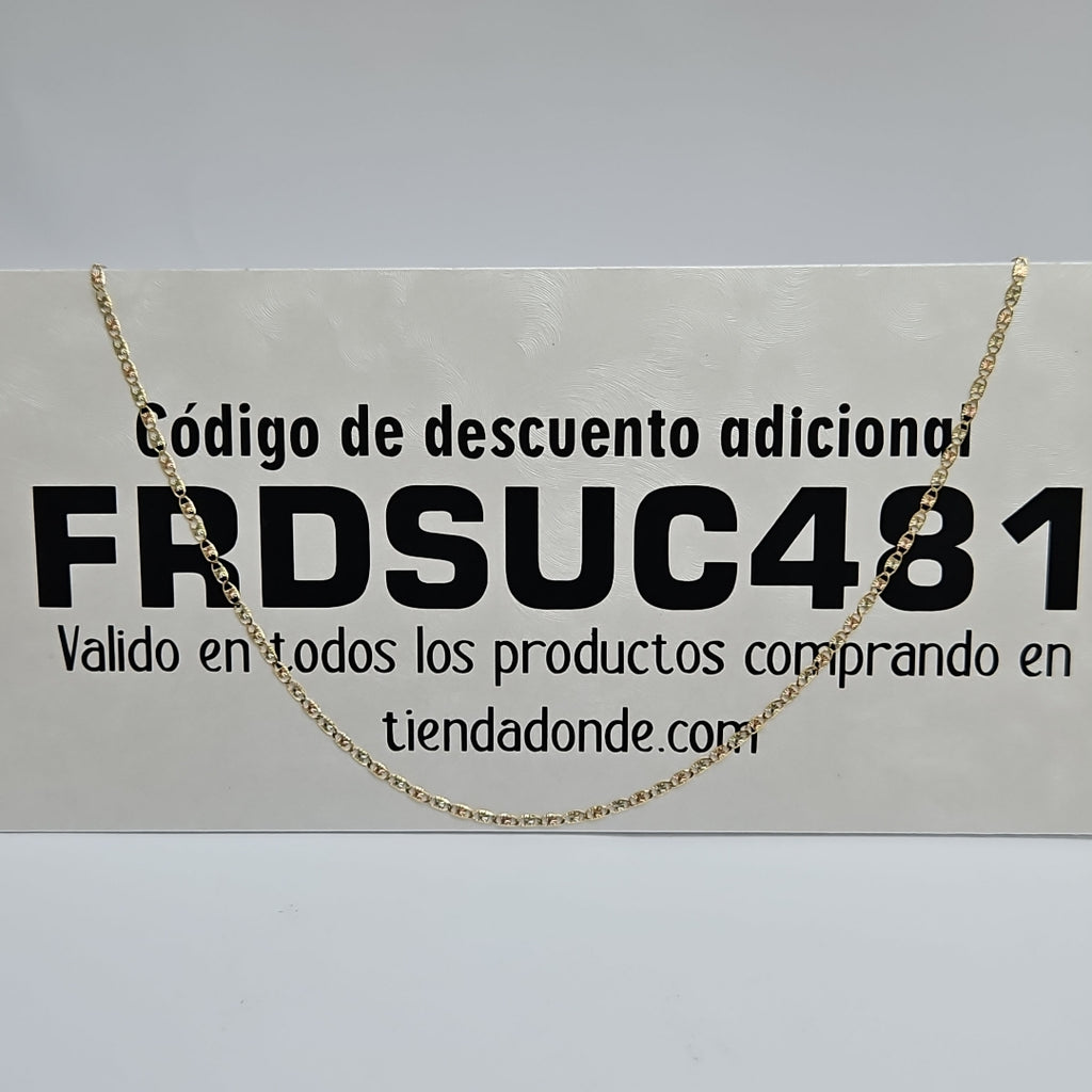 CADENAS TEJIDO GUCHI ORO 10K 60 CM 3 GR (NUEVO)