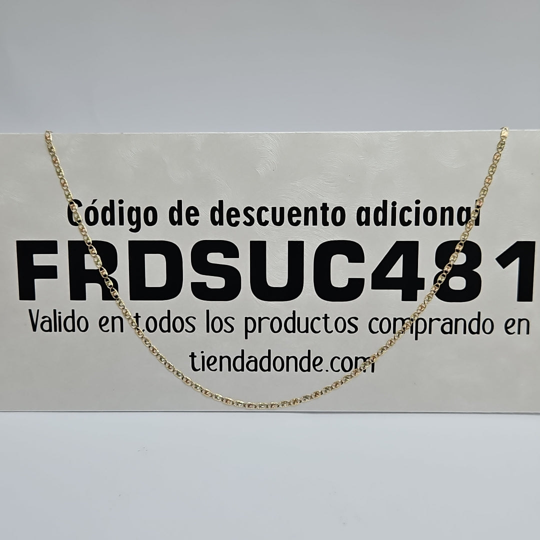 CADENAS TEJIDO GUCHI ORO 10K 60 CM 3 GR (NUEVO)