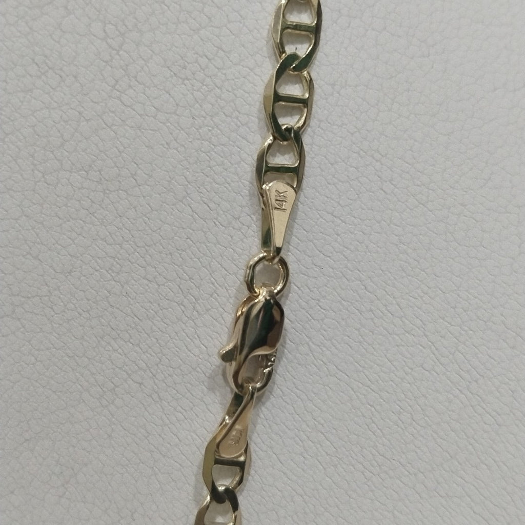 CADENAS TEJIDO MARINERA ORO 14K 55 CM 8 GR (NUEVO)