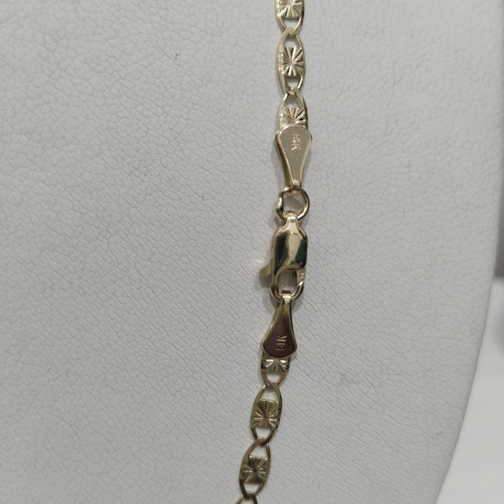 CADENAS TEJIDO GUCHI ORO 14K 55 CM 7.1 GR (NUEVO)