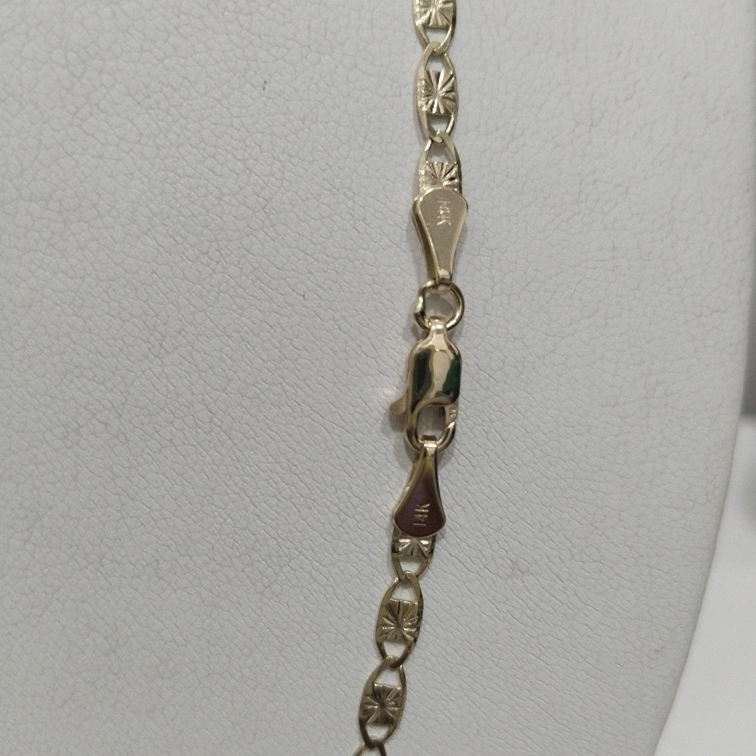 CADENAS TEJIDO GUCHI ORO 14K 55 CM 7.1 GR (NUEVO)