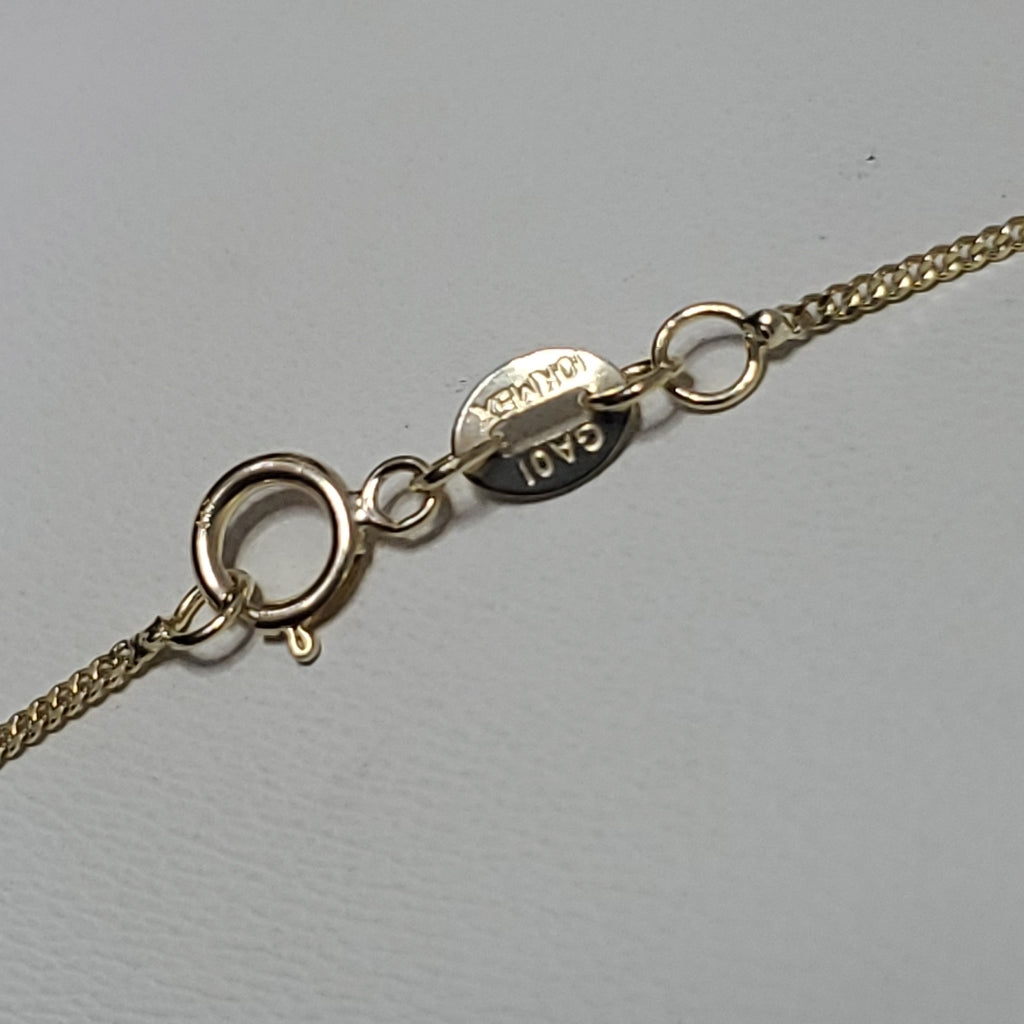 CADENAS TEJIDO BARBADA ORO 10K 55 CM 1.8 GR (NUEVO)