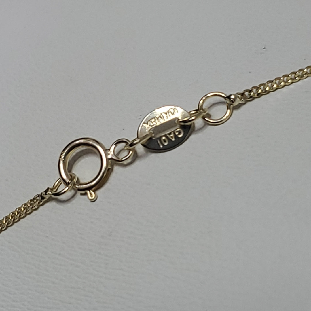 CADENAS TEJIDO BARBADA ORO 10K 55 CM 1.8 GR (NUEVO)