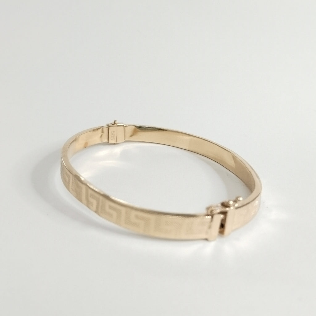 PULSERA RIGIDA ORO 14 K 7.9 GRMS (SEMINUEVO)