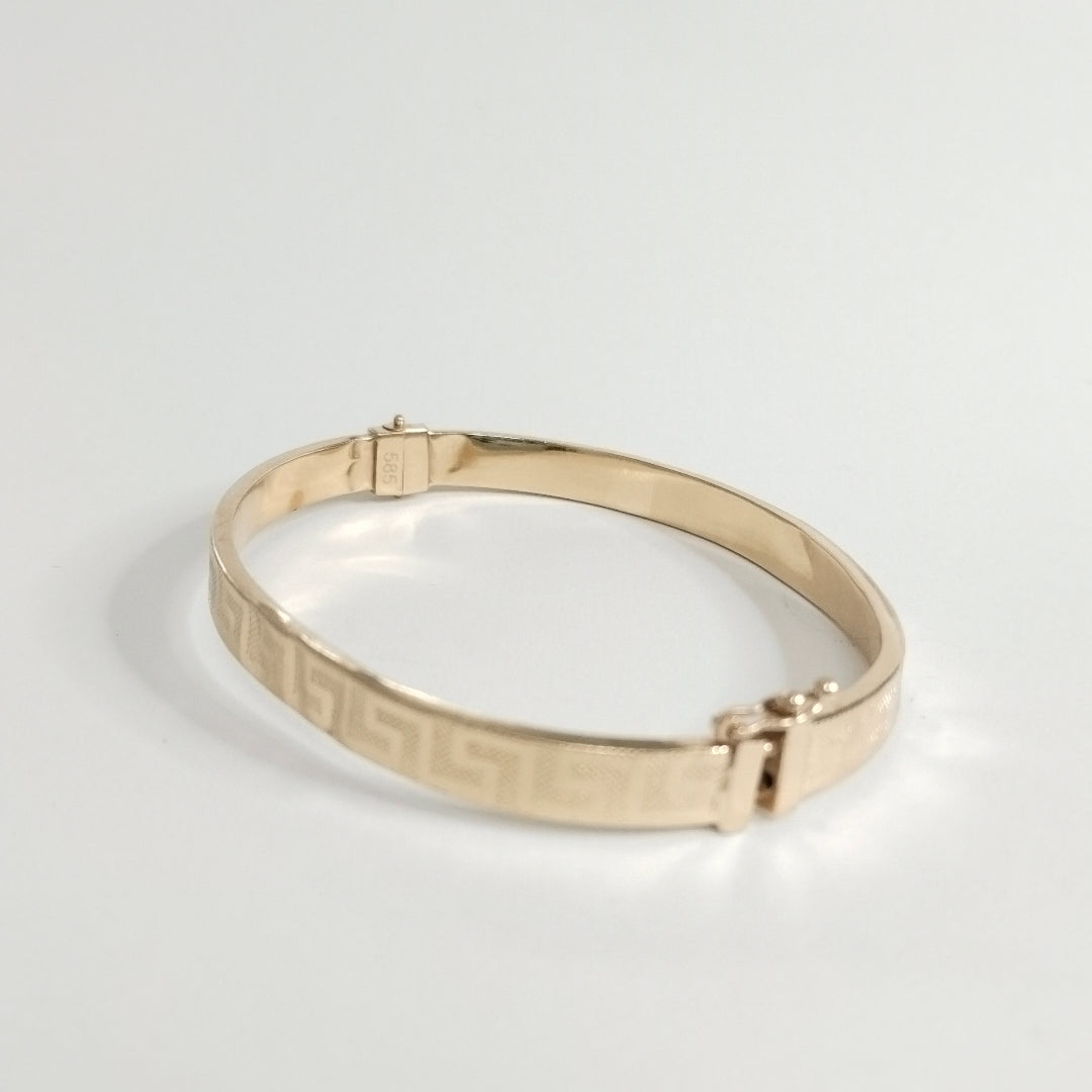 PULSERA RIGIDA ORO 14 K 7.9 GRMS (SEMINUEVO)