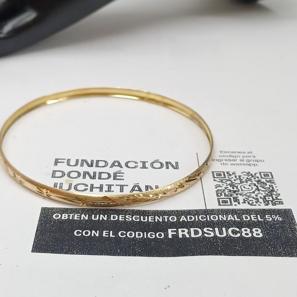 PULSERA RIGIDA ORO 10 K 5 GRMS (SEMINUEVO)