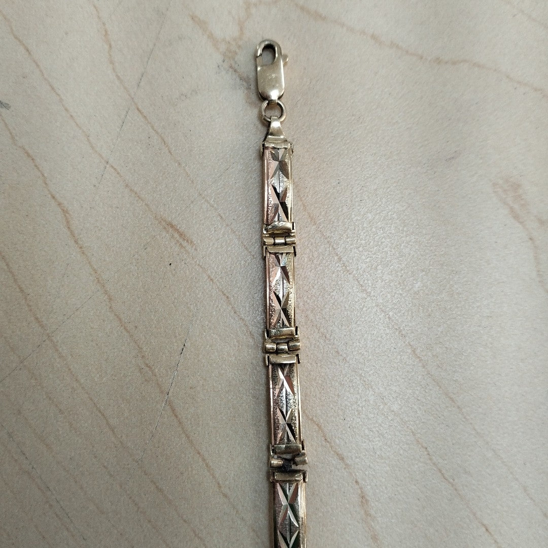 PULSERA ORO COMBINADO 14 K 11.1 GRMS (SEMINUEVO)