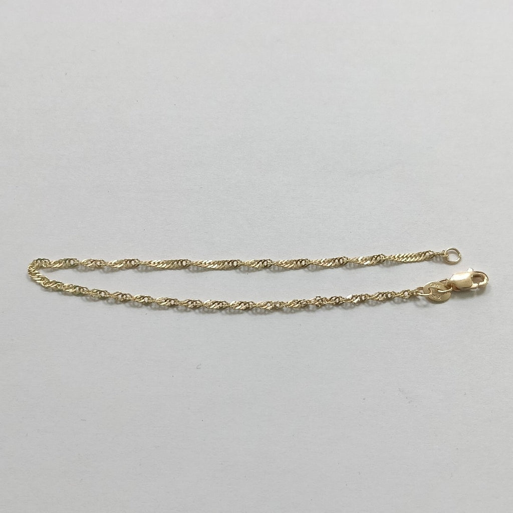 PULSERAS TEJIDO MEDIO TZL ORO 14K 18 CM 1.3 GR (NUEVO)