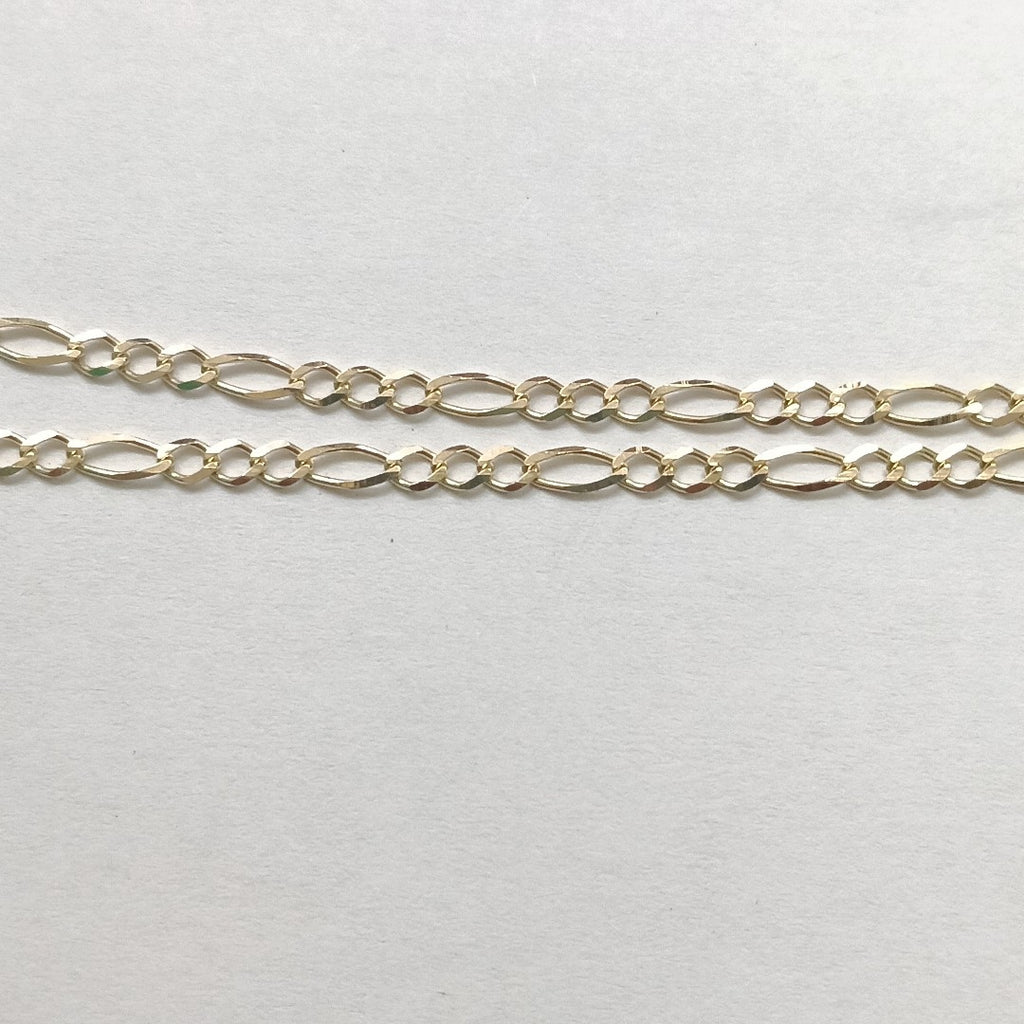 CADENAS TEJIDO 3X1 ORO 10K 55 CM 4.3 GR (NUEVO)