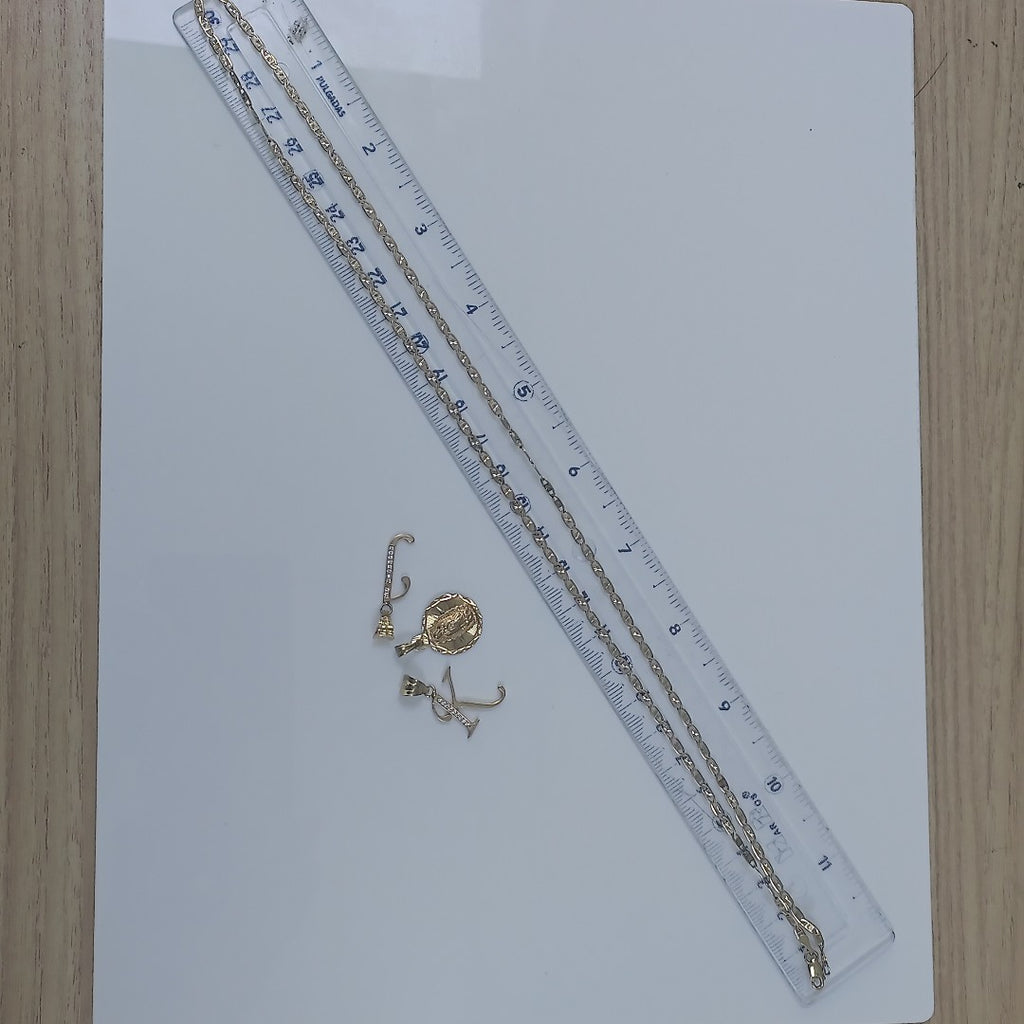 CADENA, DIJE ORO 14 K 9.5 GRMS (SEMINUEVO)