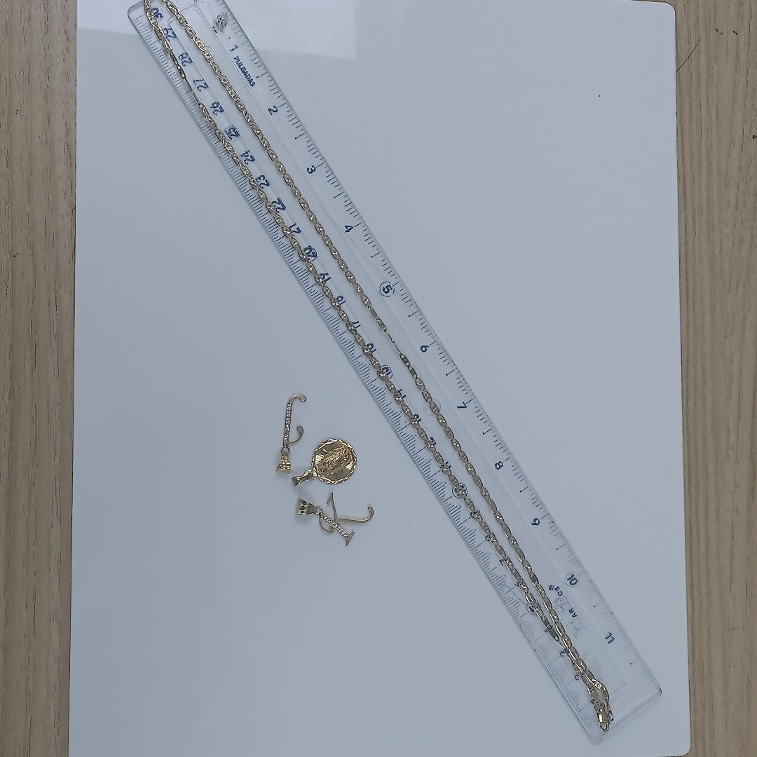 CADENA, DIJE ORO 14 K 9.5 GRMS (SEMINUEVO)