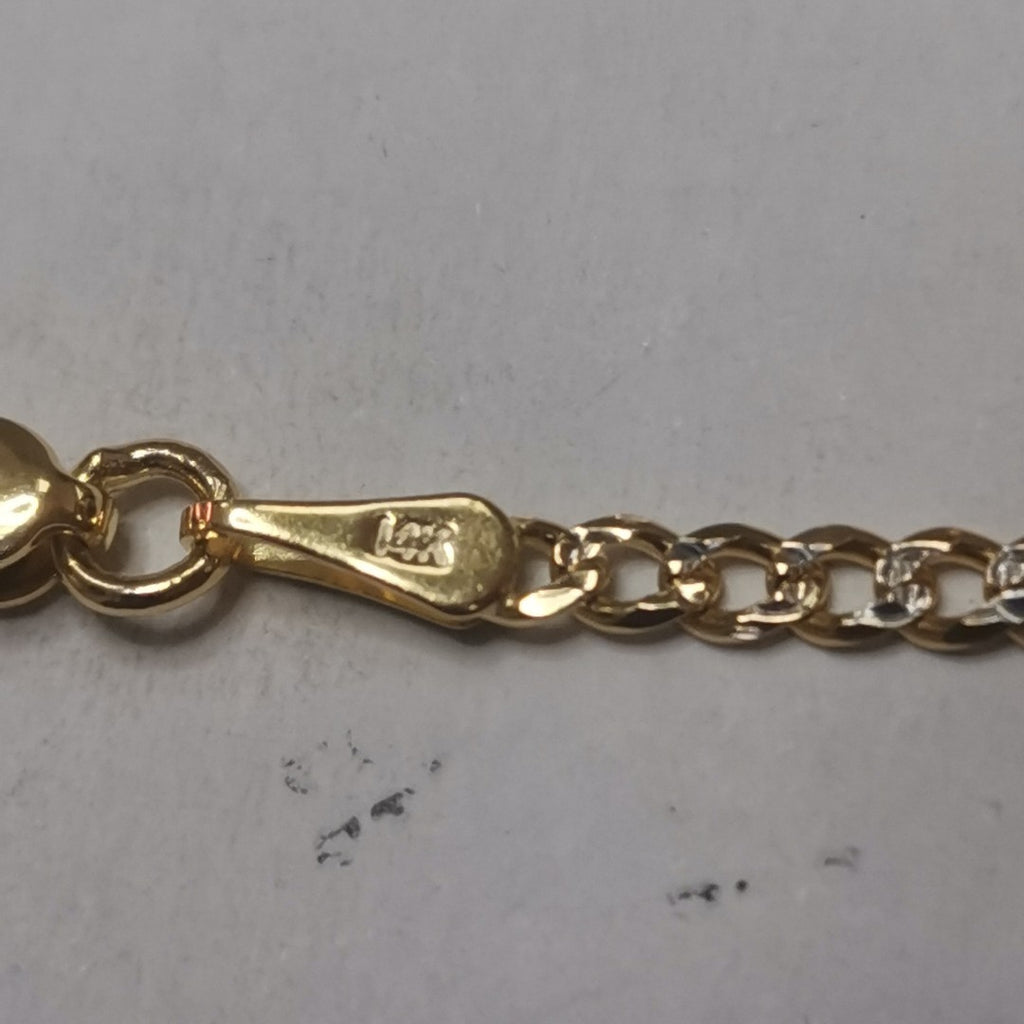 CADENAS BARBADA DIAMANTADA ORO 14K 60 CM 6.1 GR (NUEVO)