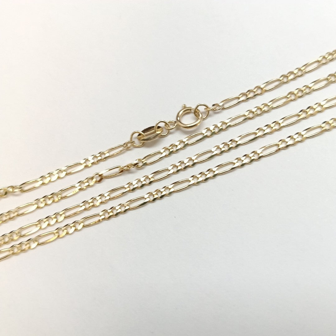 CADENAS TEJIDO 3X1 ORO 10K 50 CM 3 GR (NUEVO)