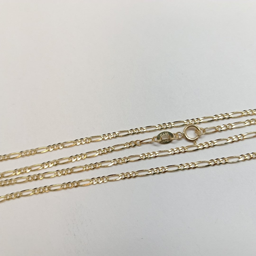CADENAS TEJIDO 3X1 ORO 10K 55 CM 3.2 GR (NUEVO)