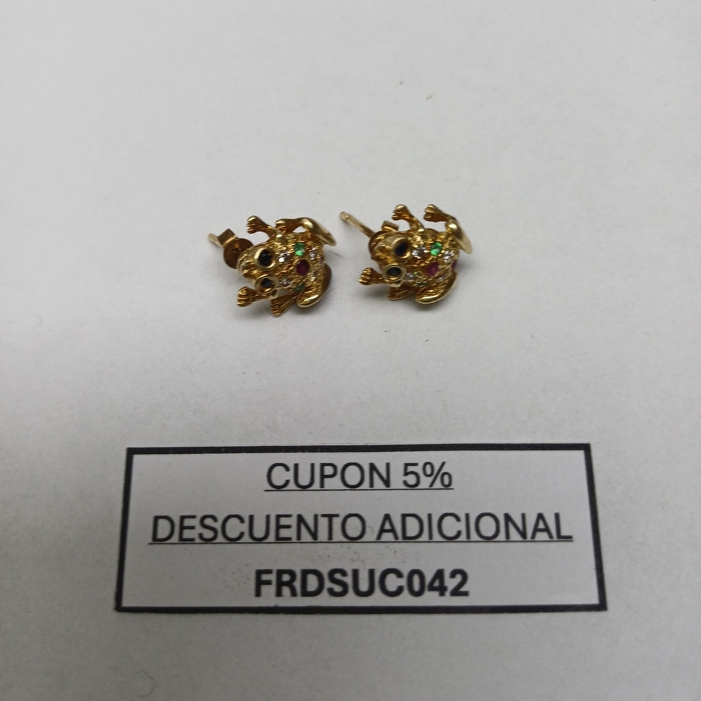 BROQUELES PAR ORO 14 K 3 GRMS (SEMINUEVO)