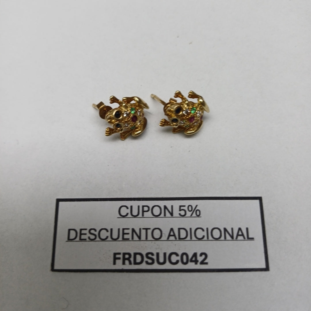 BROQUELES PAR ORO 14 K 3 GRMS (SEMINUEVO)
