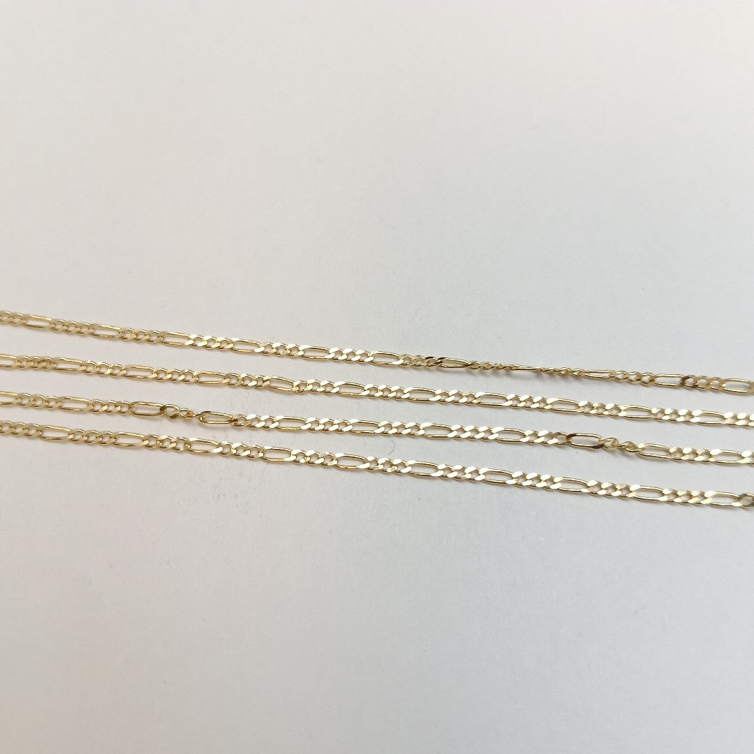 CADENAS TEJIDO 3X1 ORO 14K 55 CM 2.4 GR (NUEVO)
