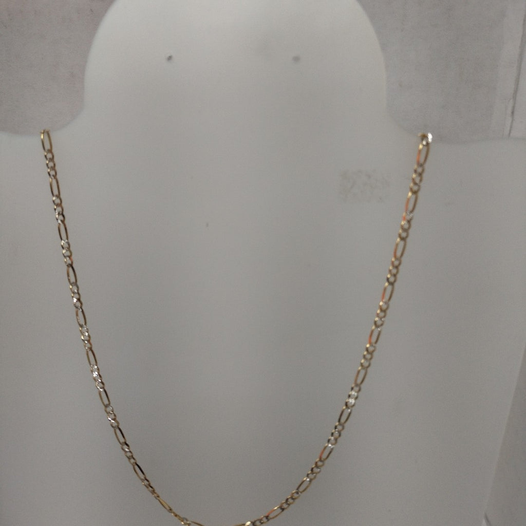 CADENAS TEJIDO 3X1 DIAMANTADO ORO 10K 60 CM 7 GR (NUEVO)