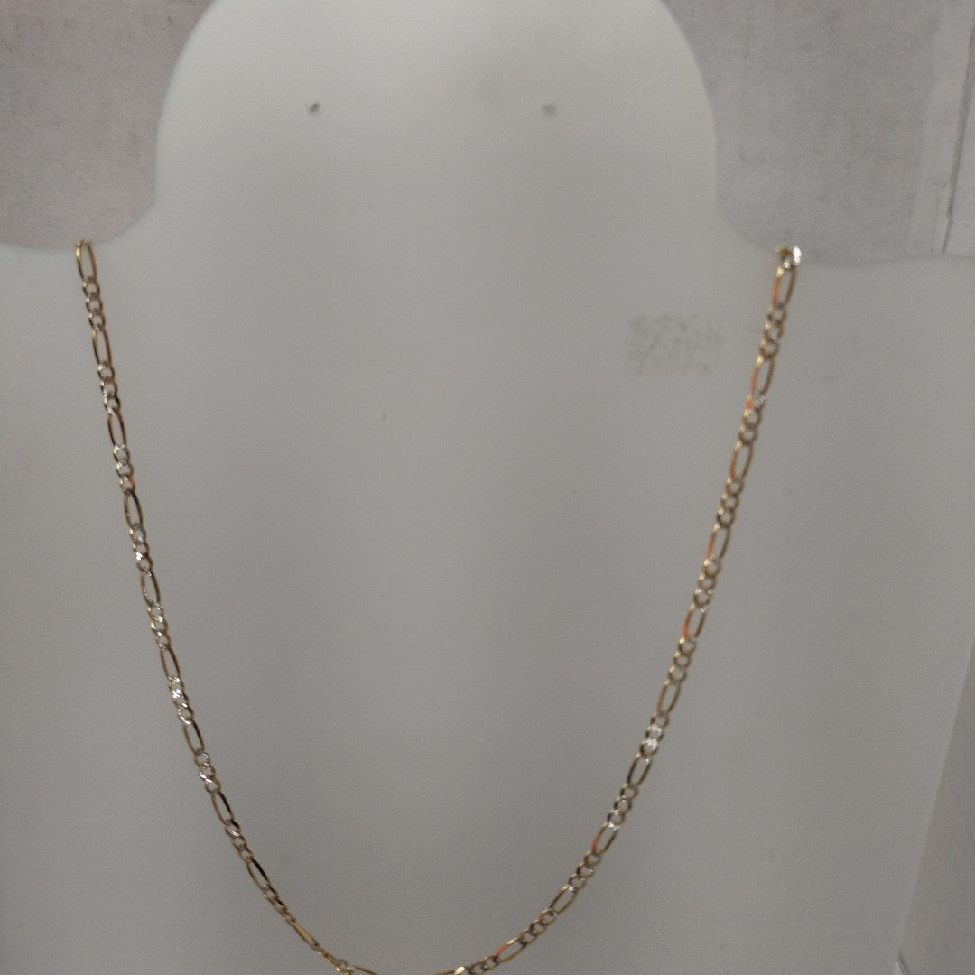 CADENAS TEJIDO 3X1 DIAMANTADO ORO 10K 60 CM 7 GR (NUEVO)