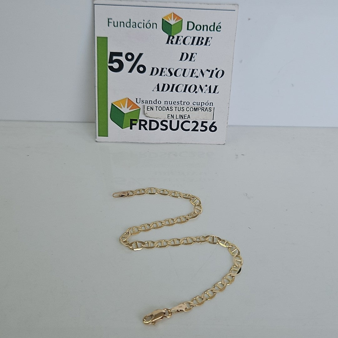 PULSERAS TEJIDO MARINERA ORO 14K 18 CM 2.9 GR (NUEVO)