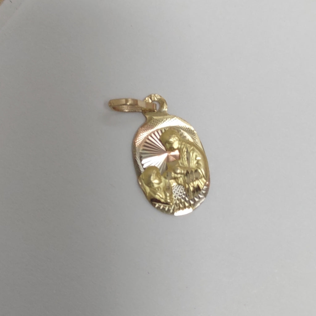 DIJE, MEDALLA RELIGIOSA ORO 14 K 0.8 GRMS (SEMINUEVO)